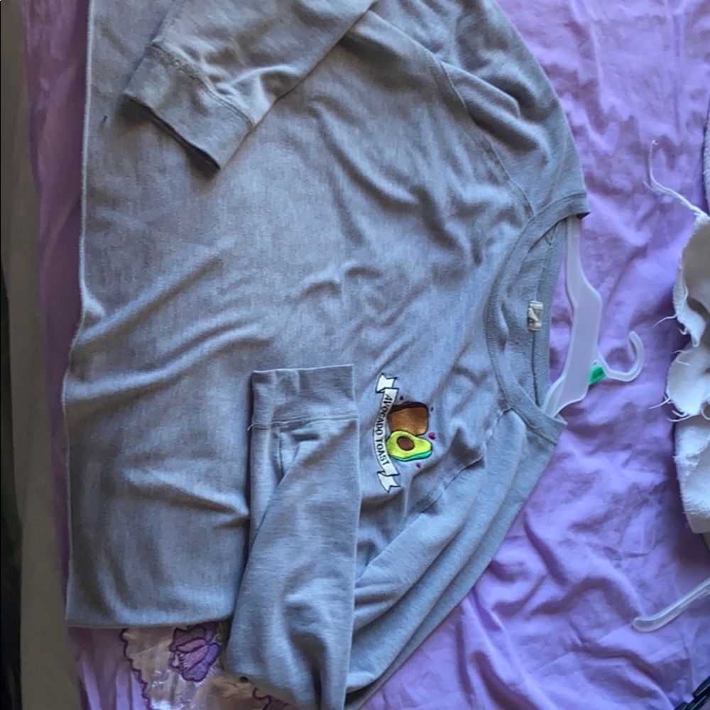 A gray crop top